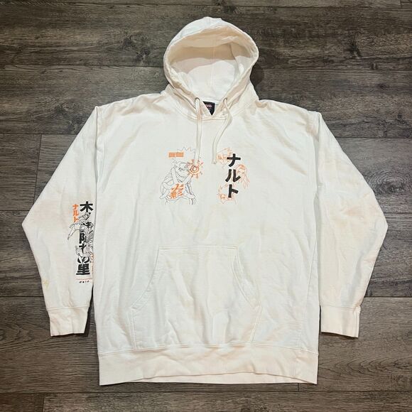 Vintage Y2K 2002 Naruto x Goat Crew Masashi Kishimoto White Hoodie - Men's 2XL - Picture 1 of 9
